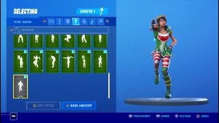 Tinseltoes skin showcase with Fortnite dances