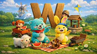 🍉 Letter W Song | Learn Phonics with Whale &amp; Watermelon | Fofo &amp; Fufu 🎵