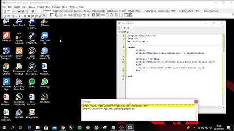Tutorial cara membuat program percabangan sederhana menggunakan lazarus PASCAL || STATISTIKA UNIMUS