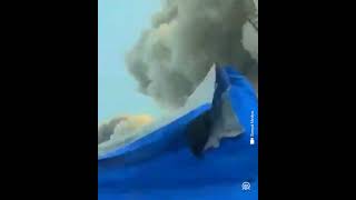 Suudi Arabistandaki Ras Tanuradaki Suudi Aramco Tesislerinde İha Saldırısı Sonrası Yangın Çıktı