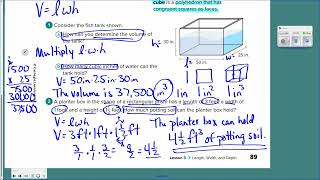 KMS 6th Grade Math - Module 1, Topic 2, Lesson 3 pt. 1 - Volume