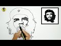 رسم تشي جيفارا  DRAWING CHE GUEVARA