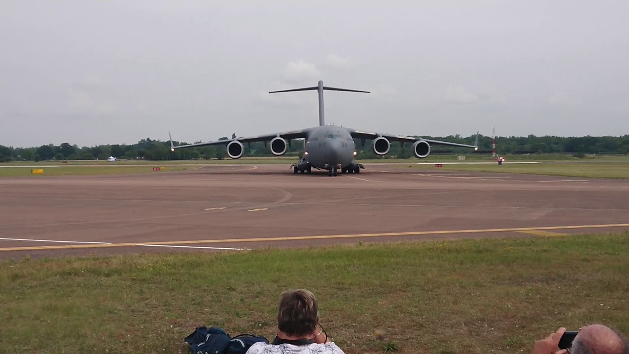 NATO Heavy Airlift Wing C17 PAPA Arrival & Taxi @ RIAT 2019