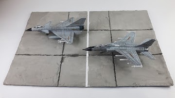 Make a concrete airfield diorama base for small scale aircraft models
