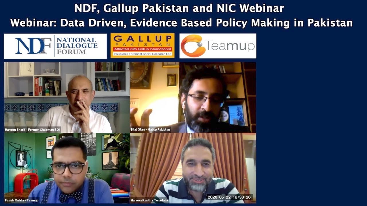 NDF, Gallup Pakistan and NIC Webinar on Data Driven Evidence Based Policy Making in Pakistan.
