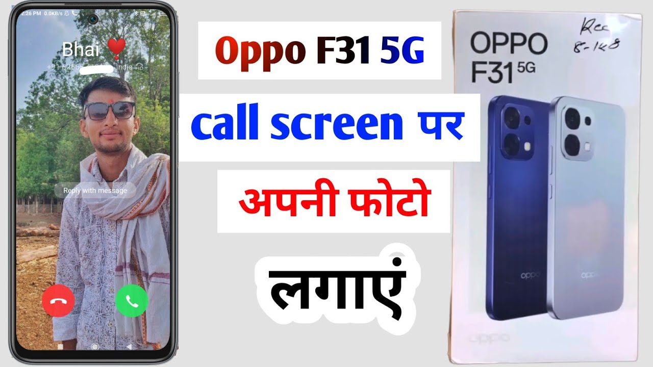 Oppo f31 5g call photo setting | oppo f31 5g call screen par photo kaise lagaye 