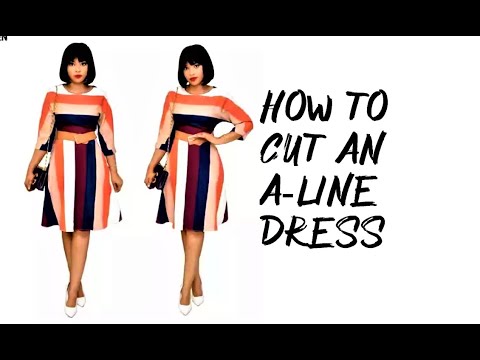 How to Cut a Short Fitted Gown with down flare - YouTube