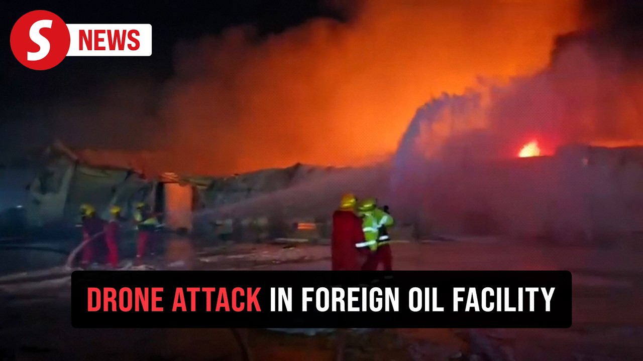 Fire breaks out in foreign oil facility in Iraq's Basra after drone attack