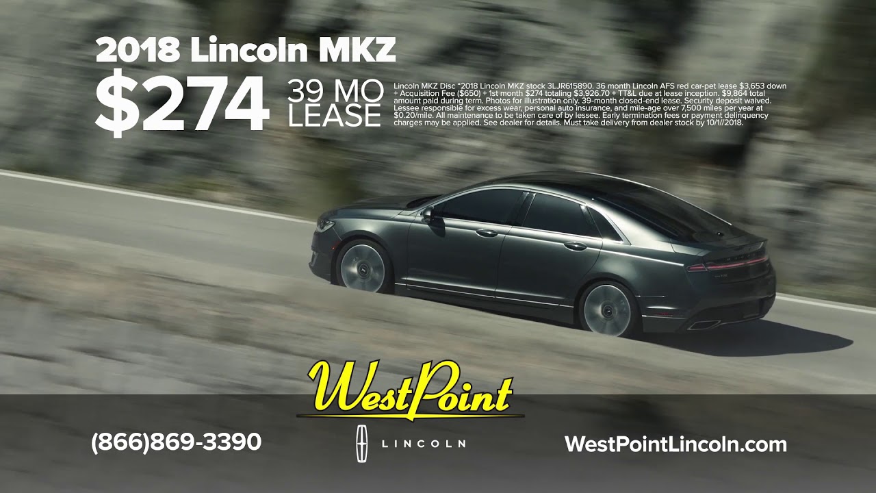 Lease A 2018 Lincoln MKZ!
