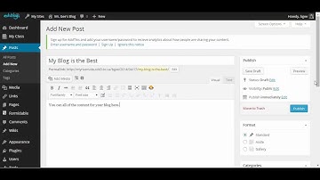 Edublog: How to Post on Your Blog