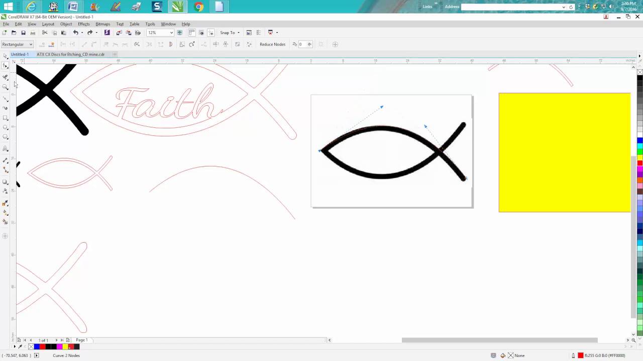 Corel Draw Tips & Tricks Making a Faith Jesus Fish part 1 - YouTube