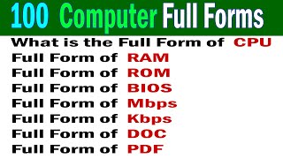 100 Most Commonly used Computer Full Form, Computer Full Form,  Abbreviations, full form screenshot 3