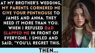 At My Brother's Wedding, My Parents Demanded My Penthouse. I Refused—dad Slapped Me. I Chose Rev...