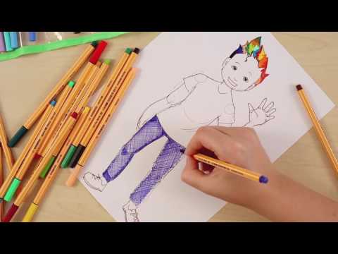 How to draw people (STABILO Tutorials, intermediate)