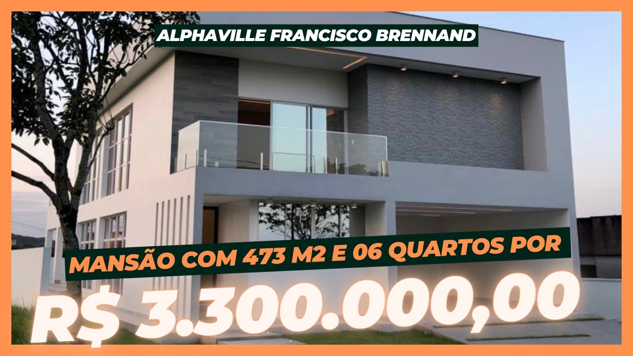 CONHEÇA COMIGO UMA MANSÃO NO ALPHAVILLE BRENNAND COM 473 M2 POR R$ 3.3 MILHÕES - ACABAMENTO TOP!!!