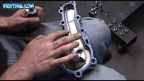 Applying Permatex Water Pump Silicone Gasket Maker for the RB25DET Rebuild