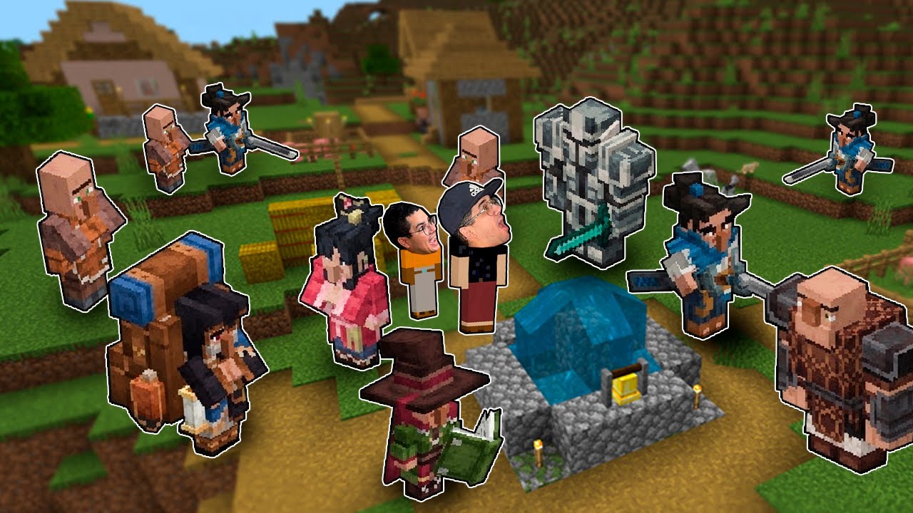 CRIAMOS UMA VILA DE ALDEÕES SUPER PODEROSOS NO MINECRAFT!