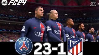 WHAT HAPPEN IF MESSI, RONALDO, MBAPPE, NEYMAR PLAY TOGETHER ON PSG VS ATLETICO MADRID
