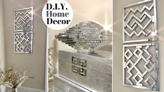 MODERN GLAM WALL DECOR + BONUS DIY || DECORATING ON A BUDGET!