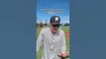 Always has the “trending” songs! 😂💀 #walkup #freshman #baseball