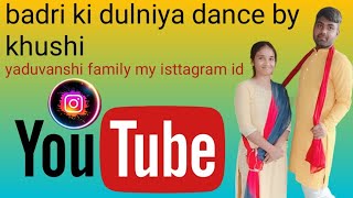 badari ki dulniya dance by khushi #trending #song #hollywood