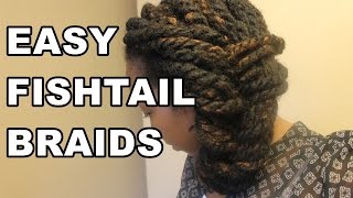 How To Do Fishtail Braids Protective Style Natural Hair Updo