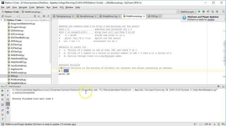 The Basics - Python 3: Integer Division