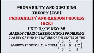 MARKOV CHAIN PROBLEM-2 | PQT(CSE), PRP(ECE) UNIT-3  VIDEO-25