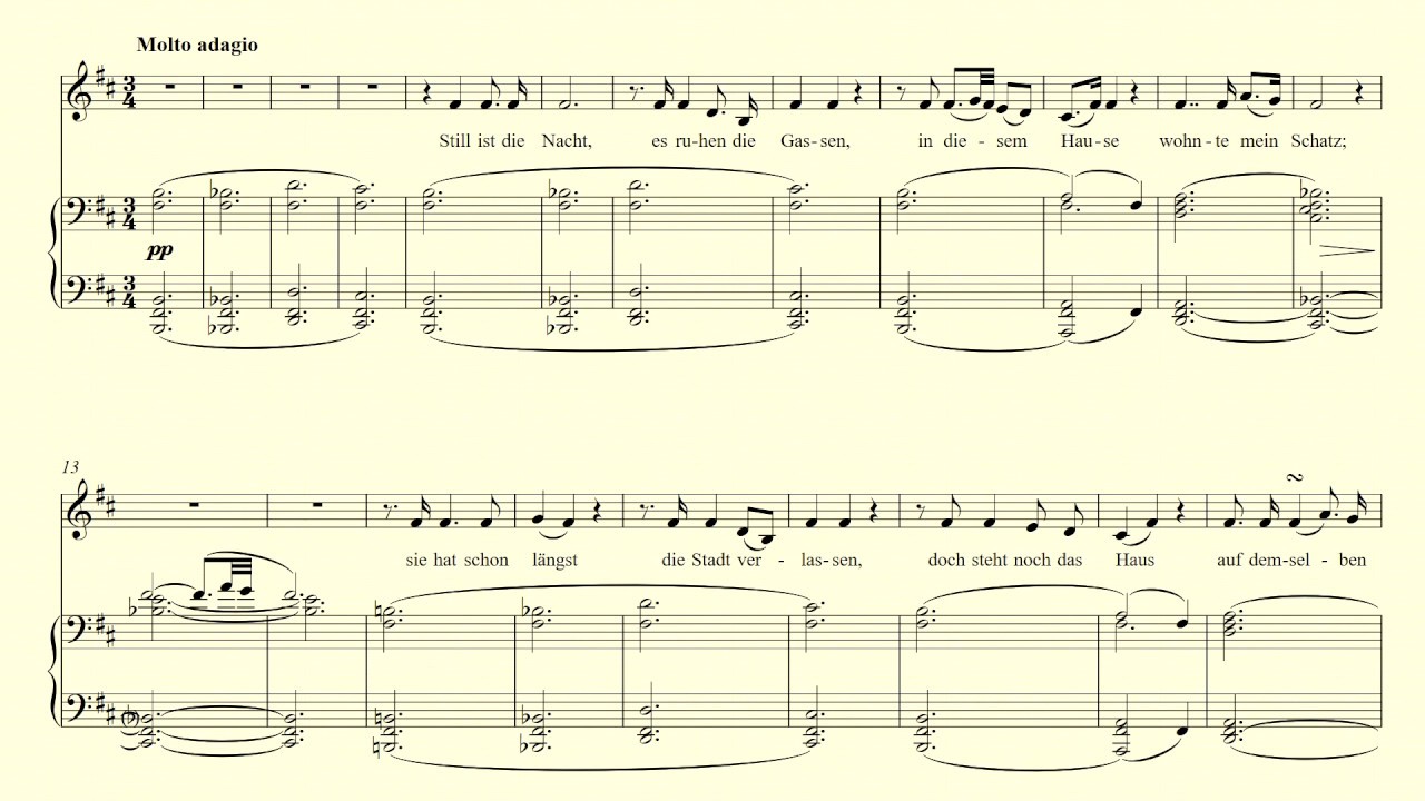 Der Doppelgänger - Schubert - accompaniment in B minor