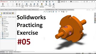 05 Solidworks Practice Exercise | Hole Wizard| Diametric Dimensioning