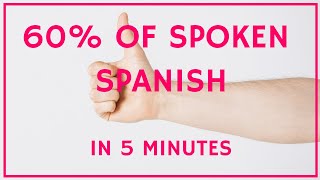 Spanish Words - 100 Most Common Words Translated - Covering 60% of Spoken Conversation! (5 MINS)