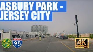Driving Asbury Park to Jersey City Heights via GSP & I-95 (4K)