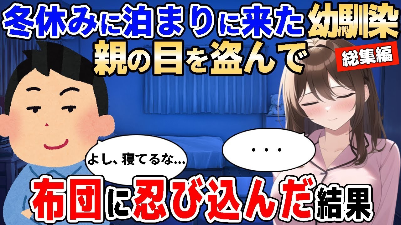【2ch馴れ初め】冬休みで実家に泊まりに来た幼馴染、親の目を盗んで夜這いを決行しようとした結果【ゆっくり解説】【作業用/総集編】