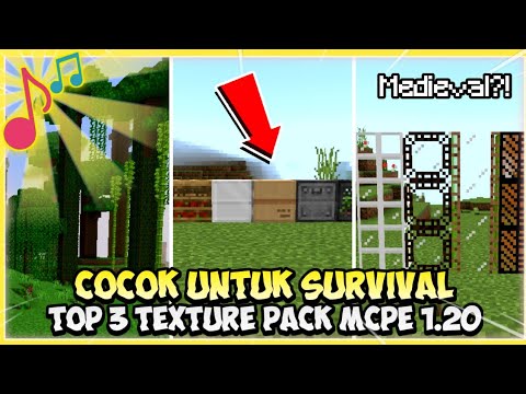 TOP 3 TEXTURE PACK UNTUK MCPE 1.20!! KEREN DAN COCOK UNTUK SURVIVAL ...
