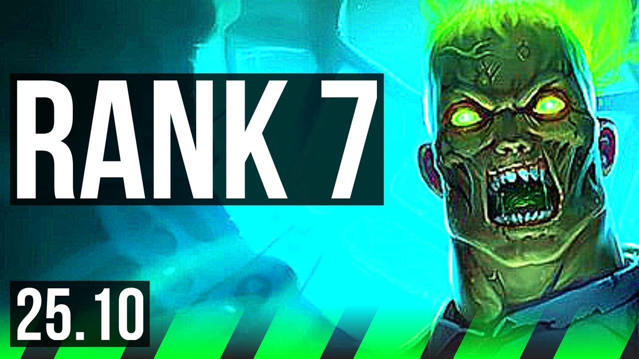 BRAND vs ZED (JGL) | Rank 1 Brand, Rank 7, Dominating | EUW Challenger | 25.10