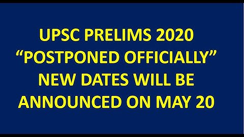 2020 Prelims Officially Postponed!!