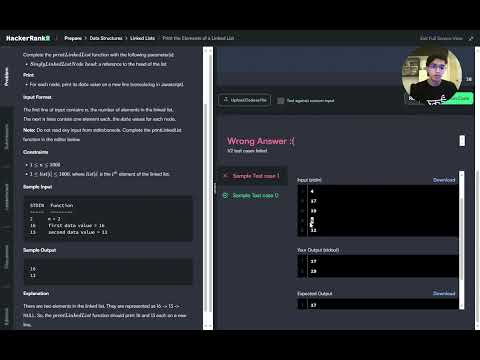 Print The Elements of a Linked List | Data Strucutres | HackerRank Solutions