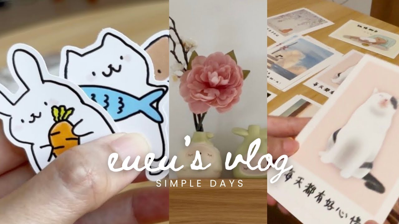 Simple days: Booth Preparation, Postcards & Stickers, Packing Tea at Qi-Cha, Painting Feb Calendar