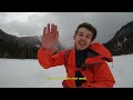 Free Solo Ice Climbing Before a Snowstorm