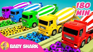 Baby Shark & Wheels On the Bus🚗 Boo Boo Songs | Eggs, Soccer ball shaped wheels | Baby & Kids Songs