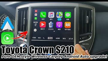 Carplay on Toyota Crown 2015 Android video interface installation and remove dash panel by Lsailt
