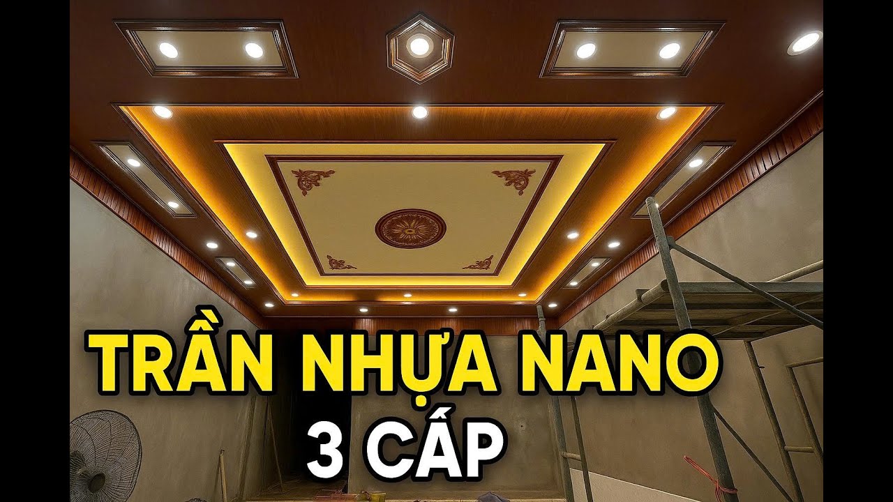 Trần Nhựa Nano Giật 3 Cấp – Trần Nhựa Bắc Ninh, Bắc Giang