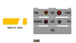 MANN FPS ONLINE TOURNAMENT 2026 [DAY 8] - 3M vs FDX, EQBM vs PS