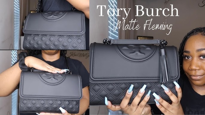 Tory Burch Fleming Matte Leather Purse Woc 新款哑光黑Woc手包20/12