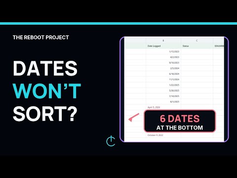 Excel Dates Won’t Sort Correctly? They're probably sorted as text