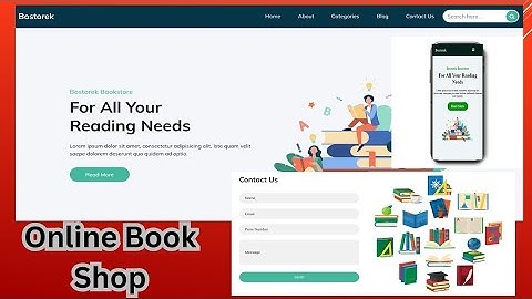 Create A Responsive Online Book Store Website Design Using HTML - CSS - JavaScript || Step By Step