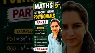 Introduction of Polynomials Maths class 9th by rk ma'am #shorts #shortsfeed ##shortsyoutube