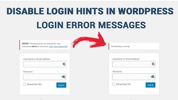 How to Disable Login Hints in WordPress Login Error Messages | WordPress Tutorial