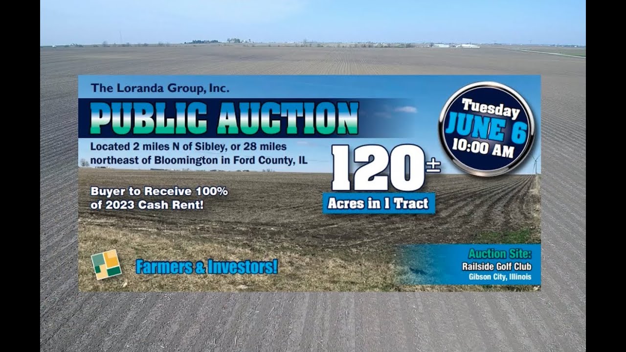 Farmland Auction 120 Acres Ford County, Illinois YouTube