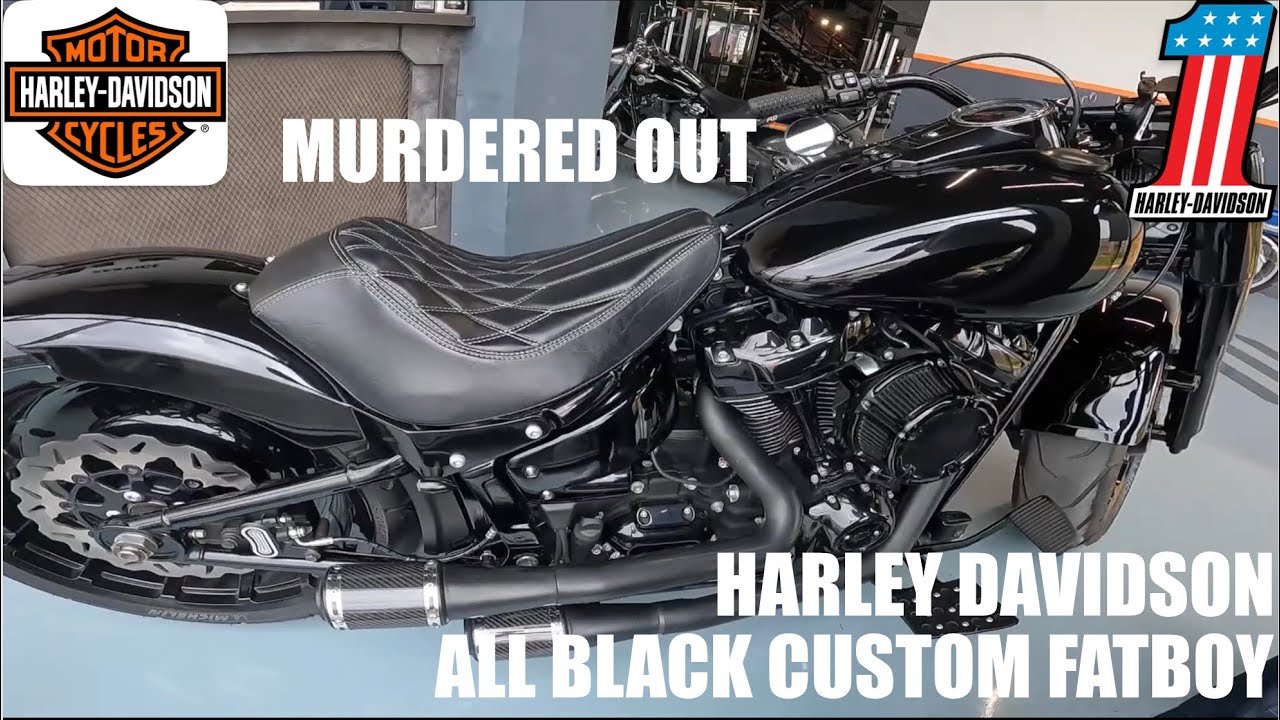 BEAST MODE! Murdered out all black custom Fatboy